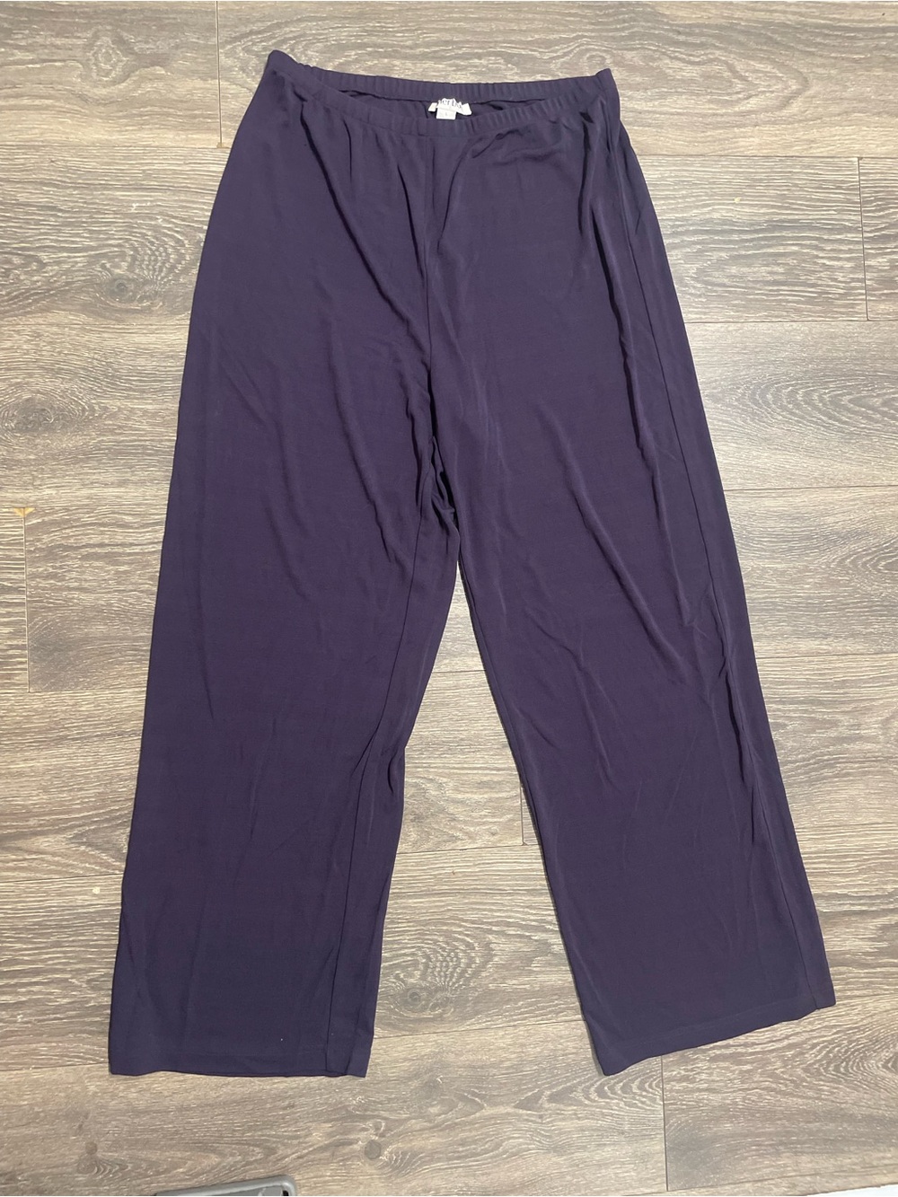 Tyler Bo Vintage Large Wide Leg Lounge Pants - Deep Plum stretch bottoms